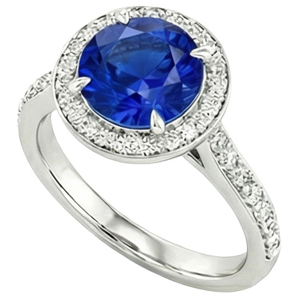 echter round diamant 3.50Karat ring Detailansicht