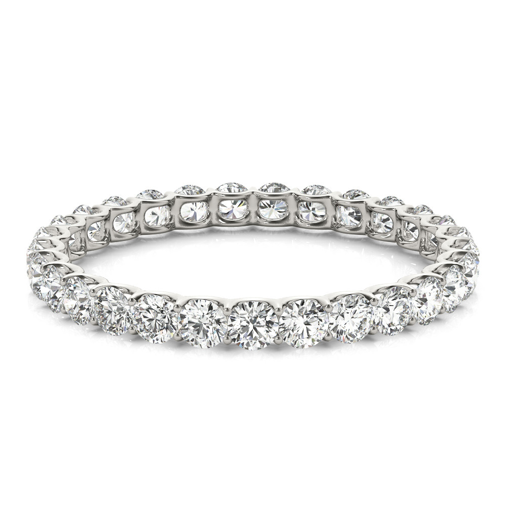 Brillant Eternity Band 3,60 Karat 14K Weißgold – Seitenansicht