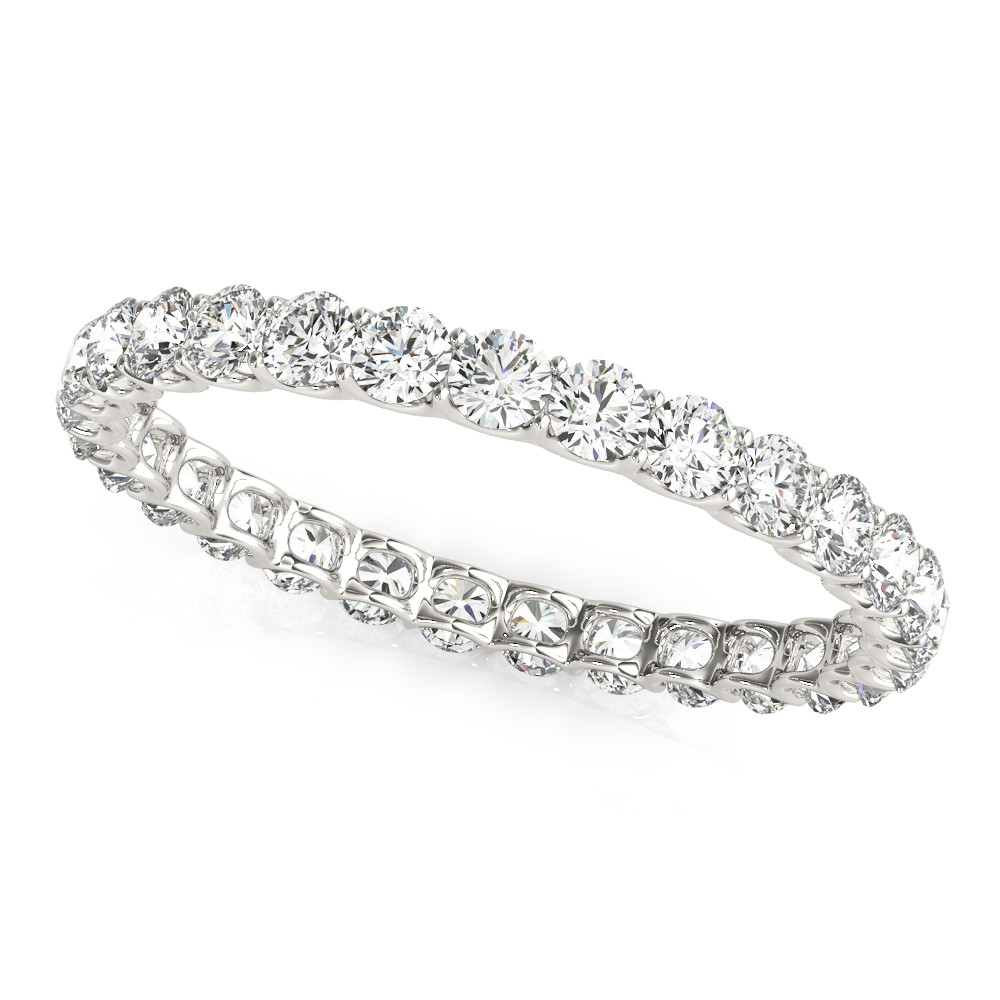 Brillant Rund-Brillant Eternity Band in 14K Weißgold – Hauptansicht