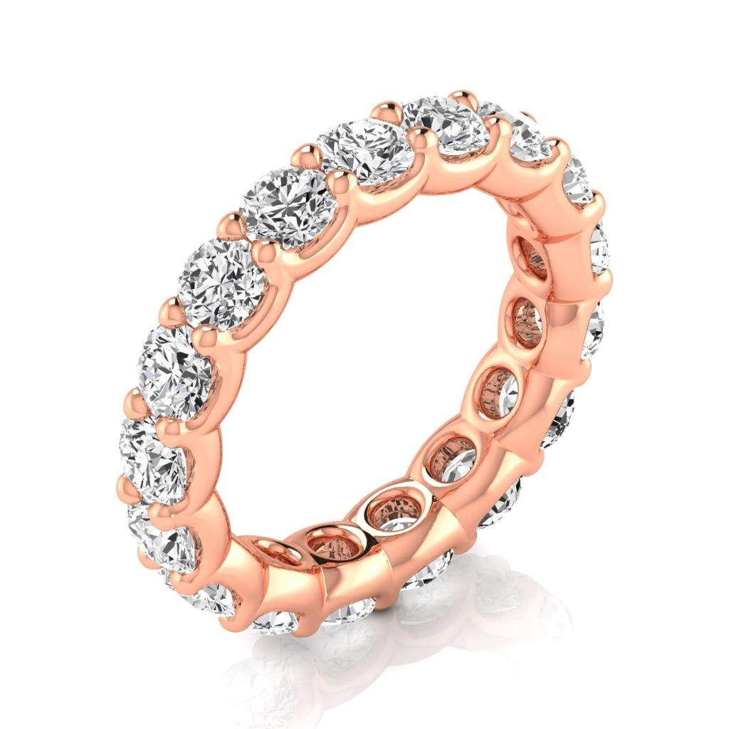 Glänzender Eternity Band 3,60 Karat – Seitenansicht