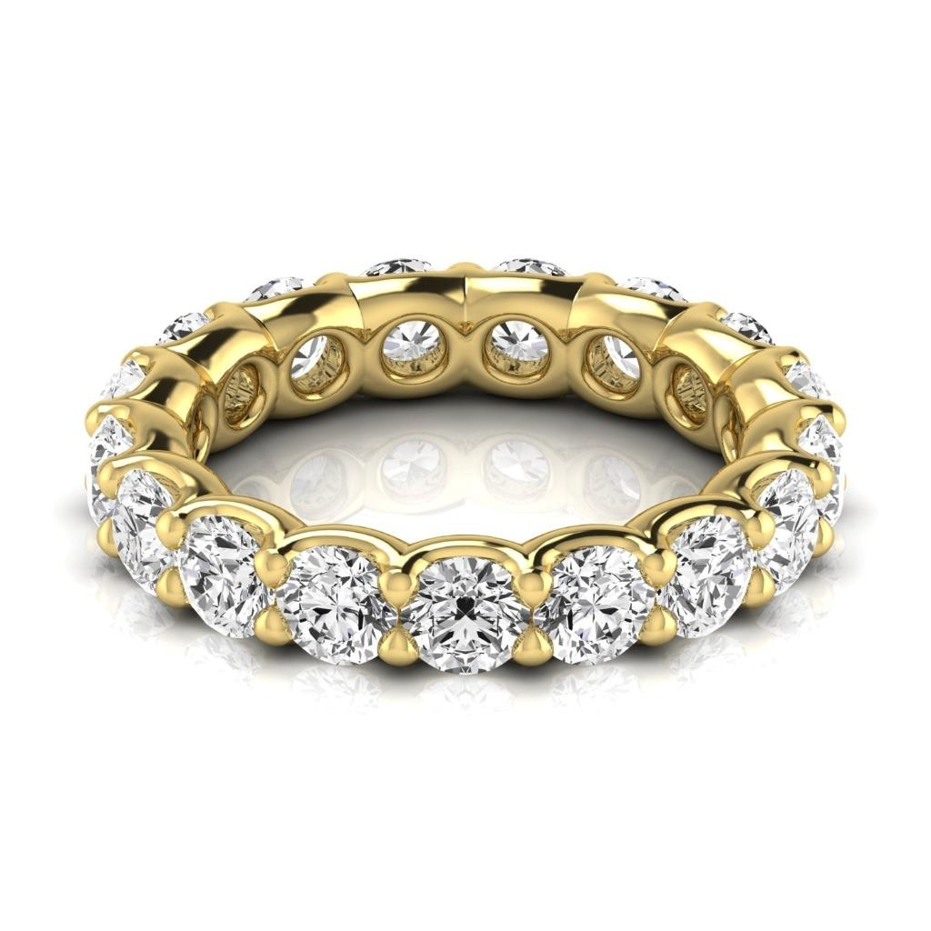 Edler Diamant Eternity Band 3,6 Karat 14K Gelbgold – Frontansicht