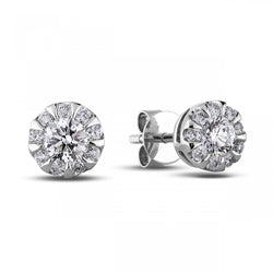 3.80 Ct Sparkling Runden Cut Natürliche Diamants Lady Studs Earring White Gold