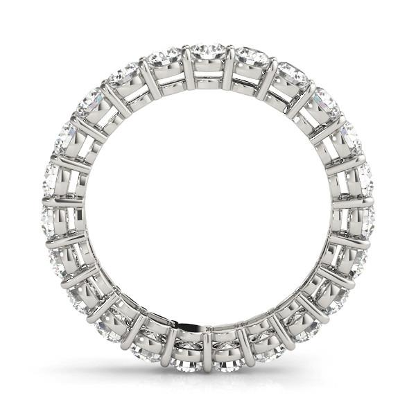 Edler Diamant Brillantschliff Eternity Band in 14K Weißgold – Frontansicht