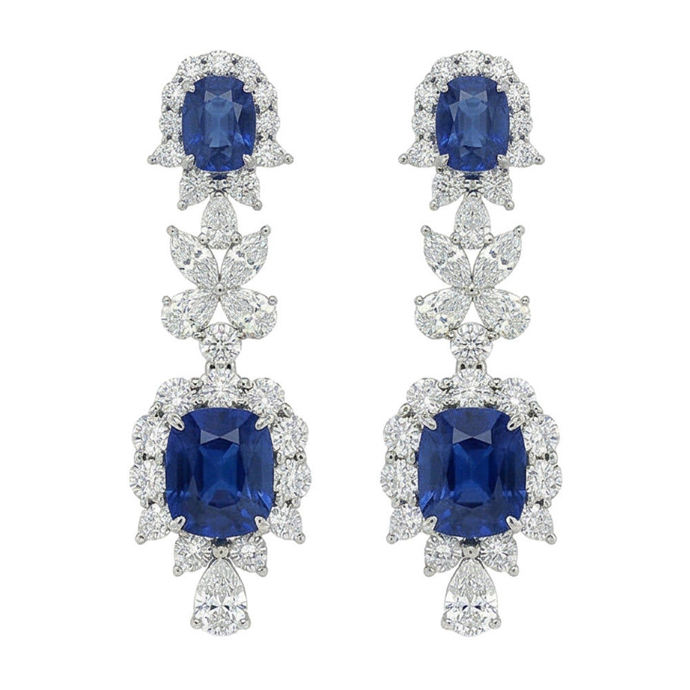 echter marquise diamant 30Karat ohrring Vorderansicht