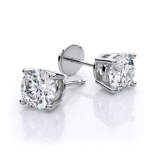 3 Carat Echt DiamantStuds Earrings White Gold 14K