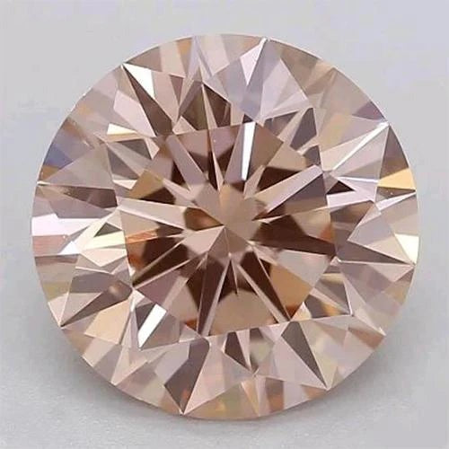 Brillantschliff Rosa Saphir Ring in Gold – Frontansicht