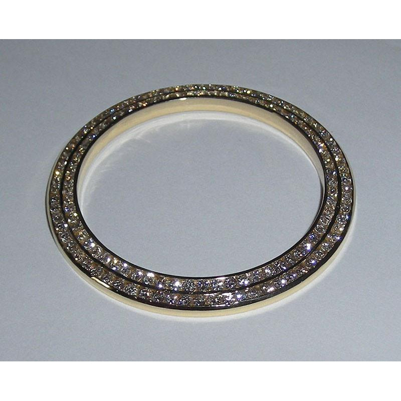 3 Karat Diamantlünette passend für Rolex Chopard Tudor Breitling Luxusuhr 34 mm