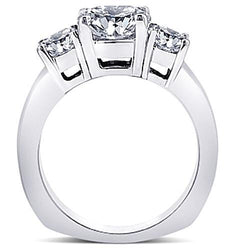 3 Karat Echt Diamant Drei-Steine-Jubiläums-Verlobungsring Weißgold