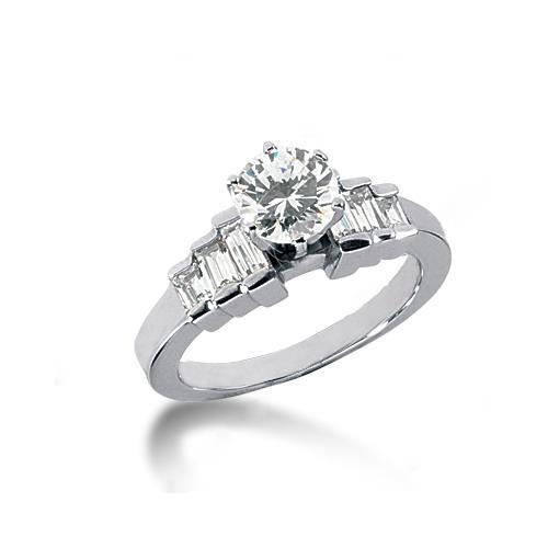3 Karat Echt Diamanten Verlobungsring Baguette Schmuck