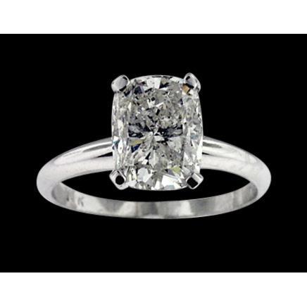 3 Karat Riesiger Natürliche Diamant-Solitär-Verlobungsring Im Kissenschliff