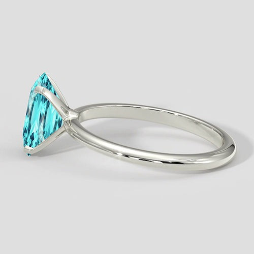 3 Karat ovaler Paraiba-Turmalin-Solitär mit vier Zinken
