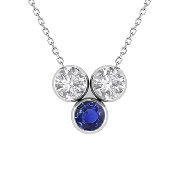 Exquisiter Stein-Halskette 3 Karat – Hauptansicht