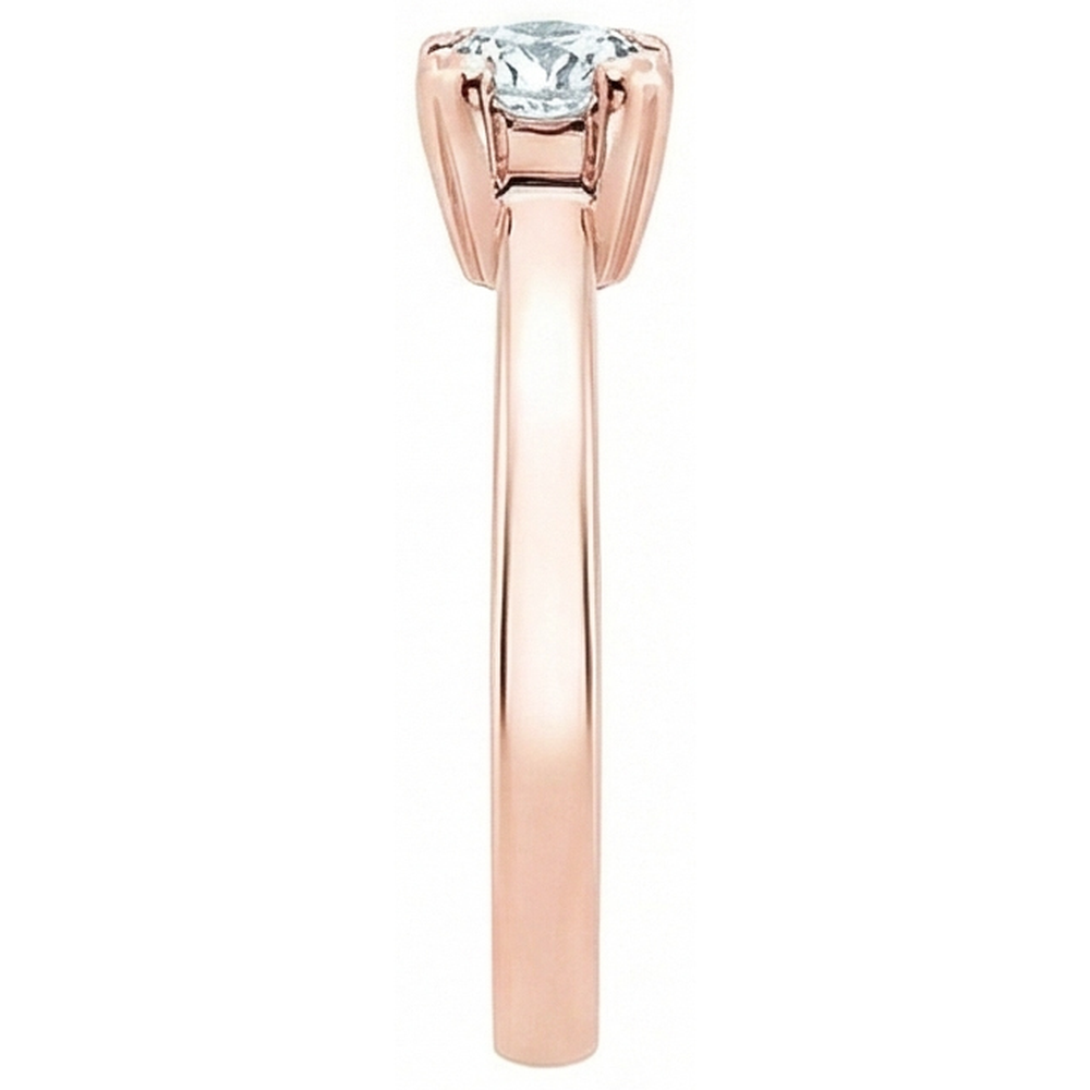 echter round diamant 3.01Karat ring Draufsicht