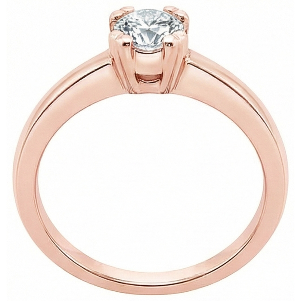 echter round diamant 3.01Karat ring Profilansicht
