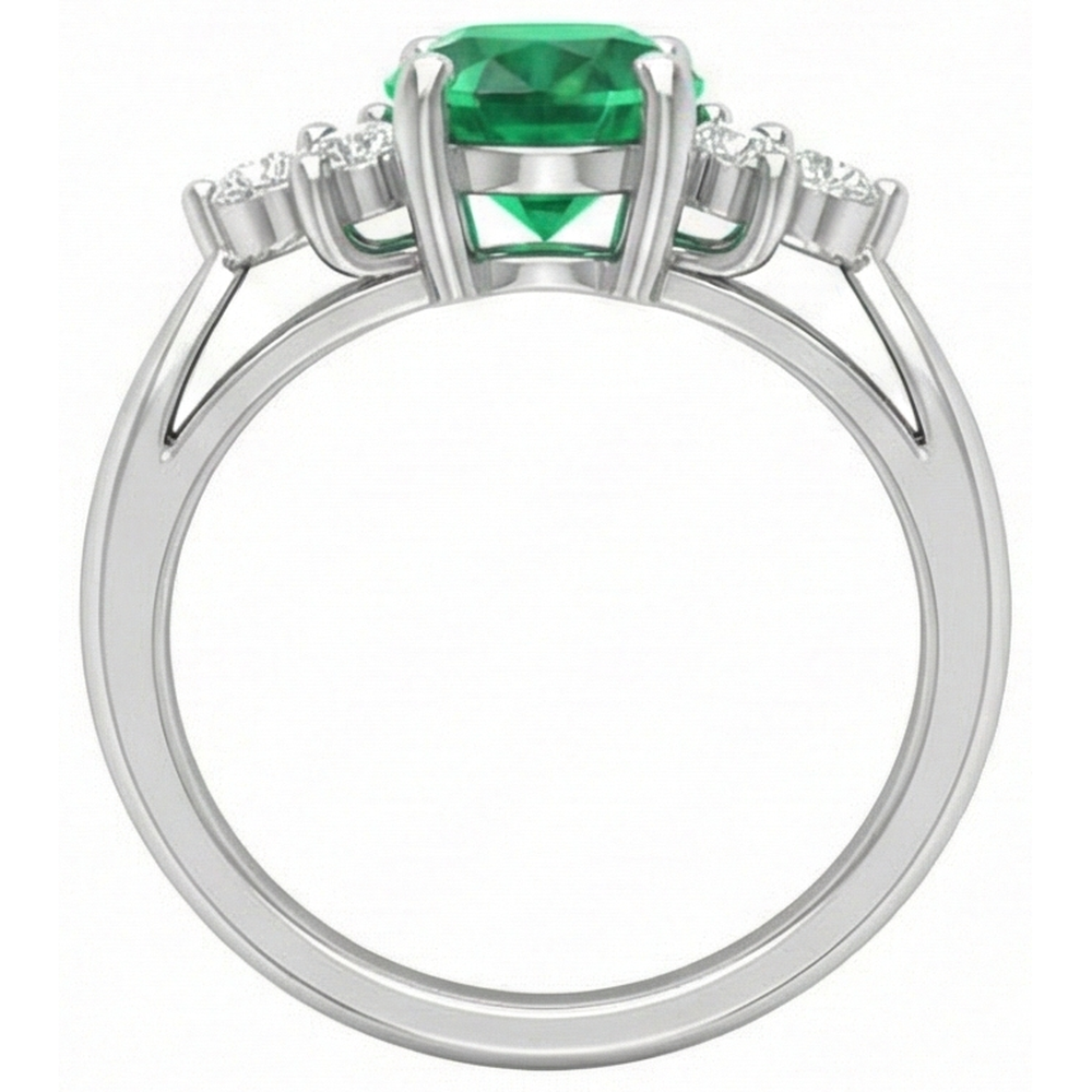 echter oval diamant 3.10Karat ring auf Weiß