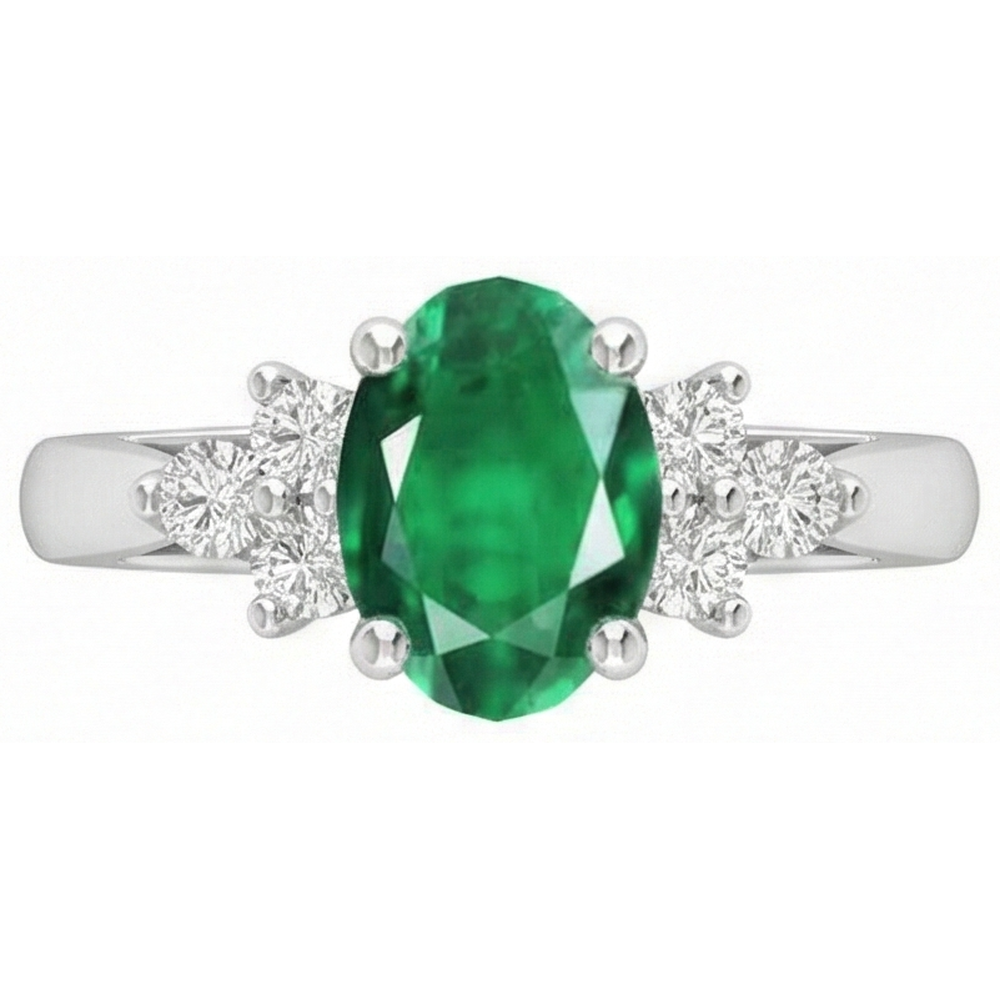 echter oval diamant 3.10Karat ring Detailansicht