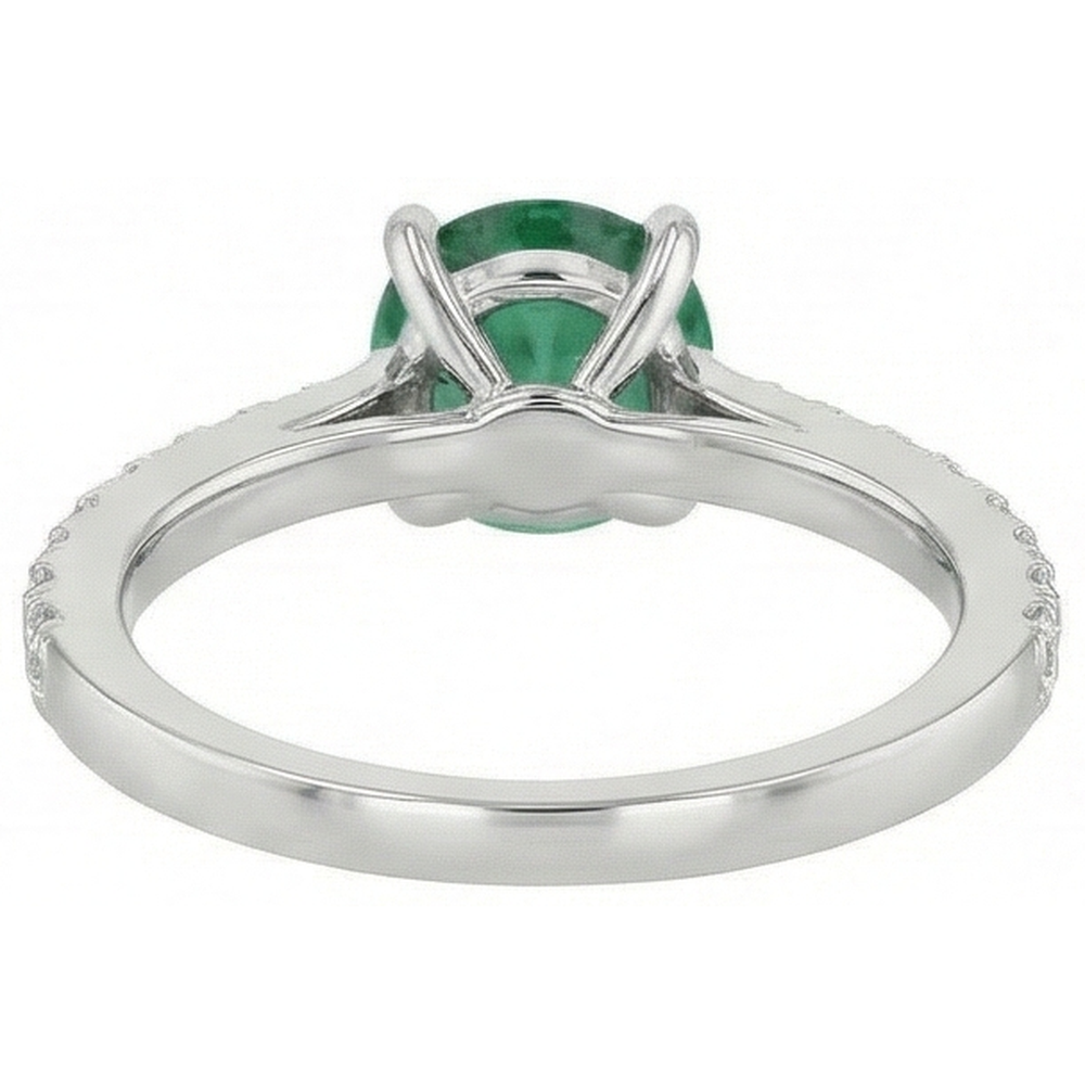 echter round smaragd 3.15Karat ring Band Detail