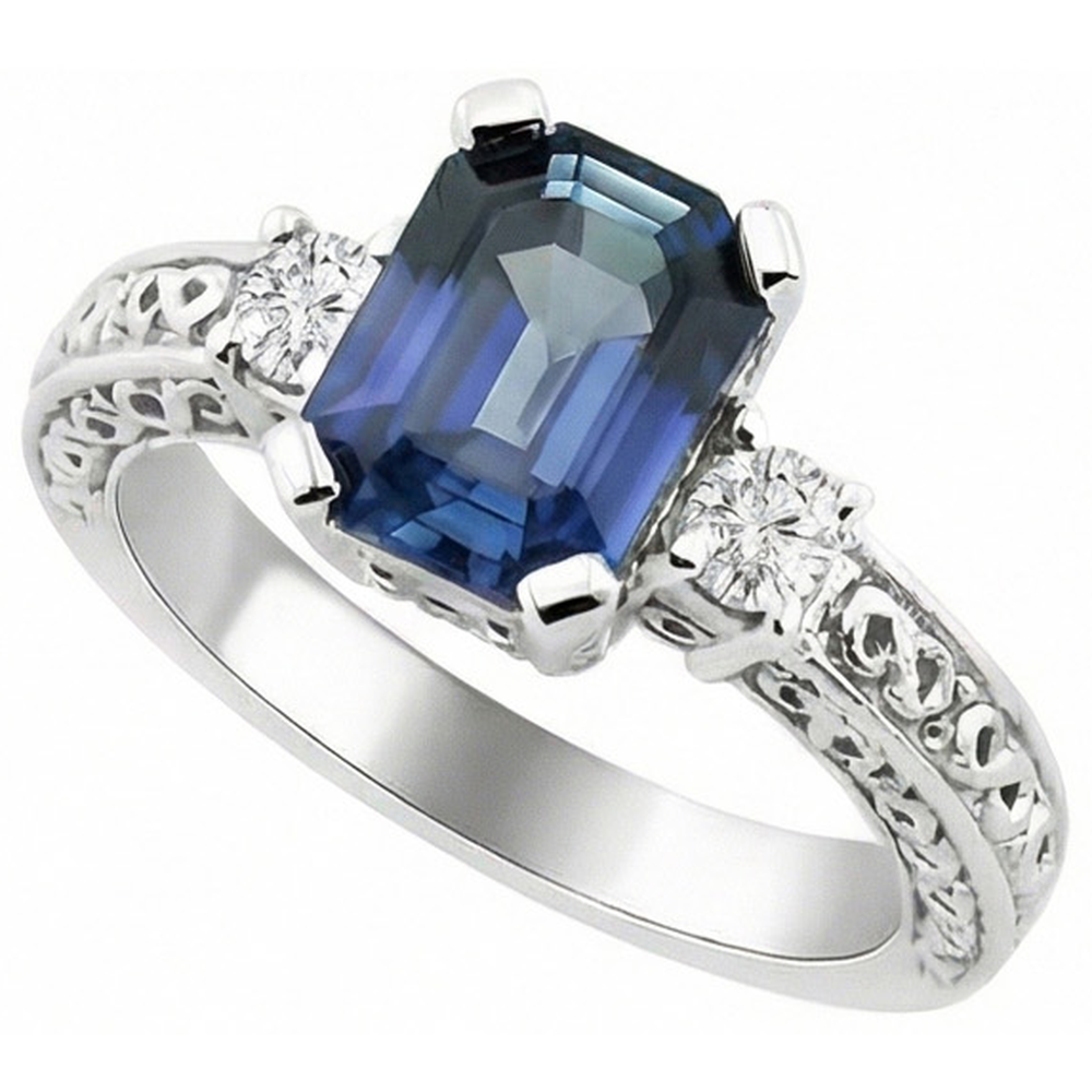 echter round diamant 3.15Karat ring Detailansicht