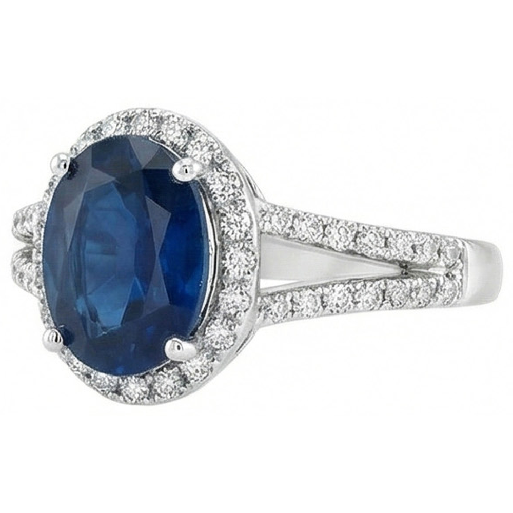 echter oval diamant 3.20Karat ring Detailansicht