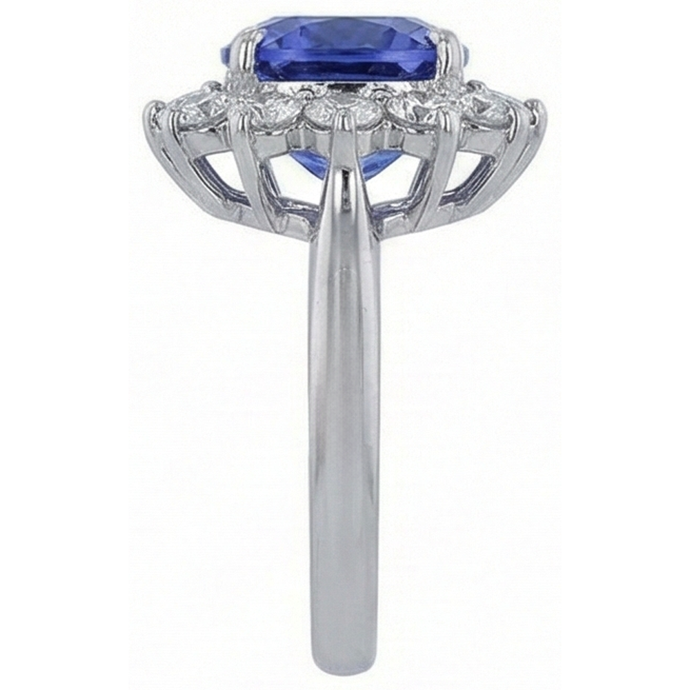echter asscher diamant 3.25Karat ring auf Weiß