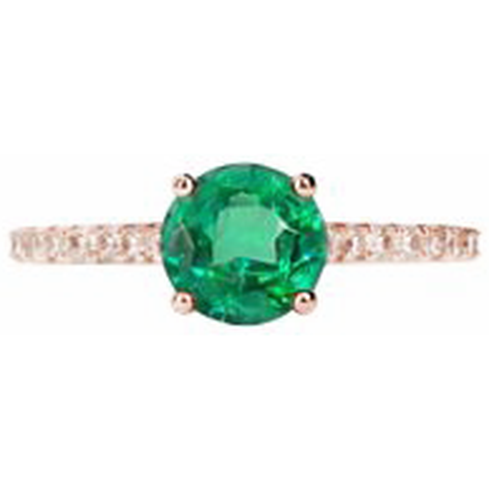 echter round smaragd 3.25Karat ring Seitenansicht