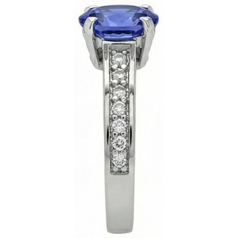 echter oval diamant 3.25Karat ring Profilansicht