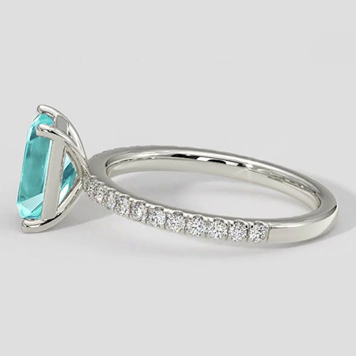3,25 Verlobungsring Kissenschliff Paraiba Ring