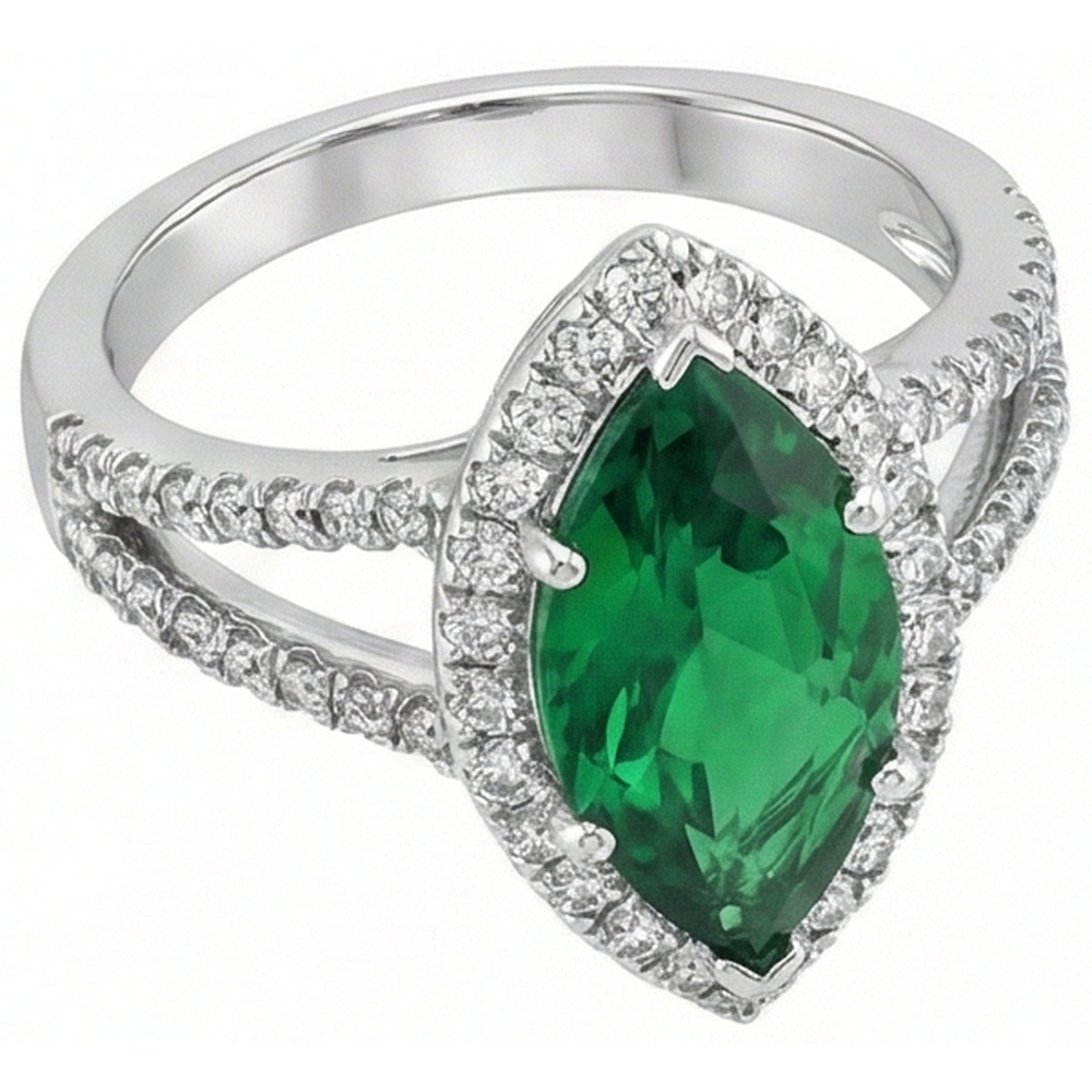 echter marquise diamant 3.35Karat ring Seitenansicht