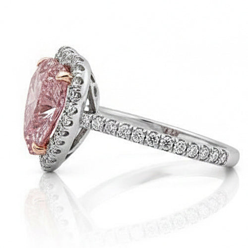 echter round diamant 3.35Karat ring Detailansicht