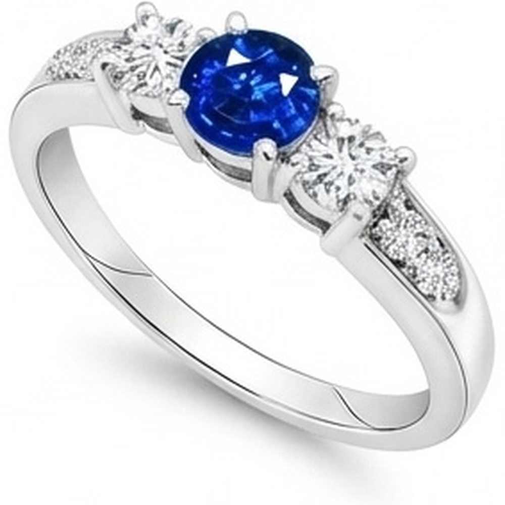 echter round diamant 3.40Karat ring Vorderansicht