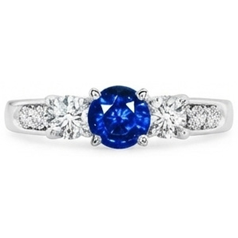 echter round diamant 3.40Karat ring Draufsicht