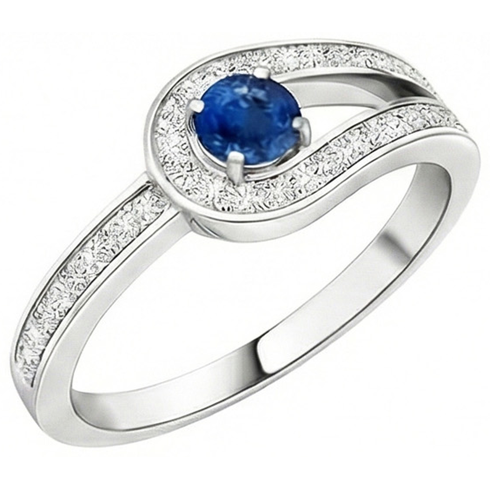 echter round diamant 3.40Karat ring Detailansicht