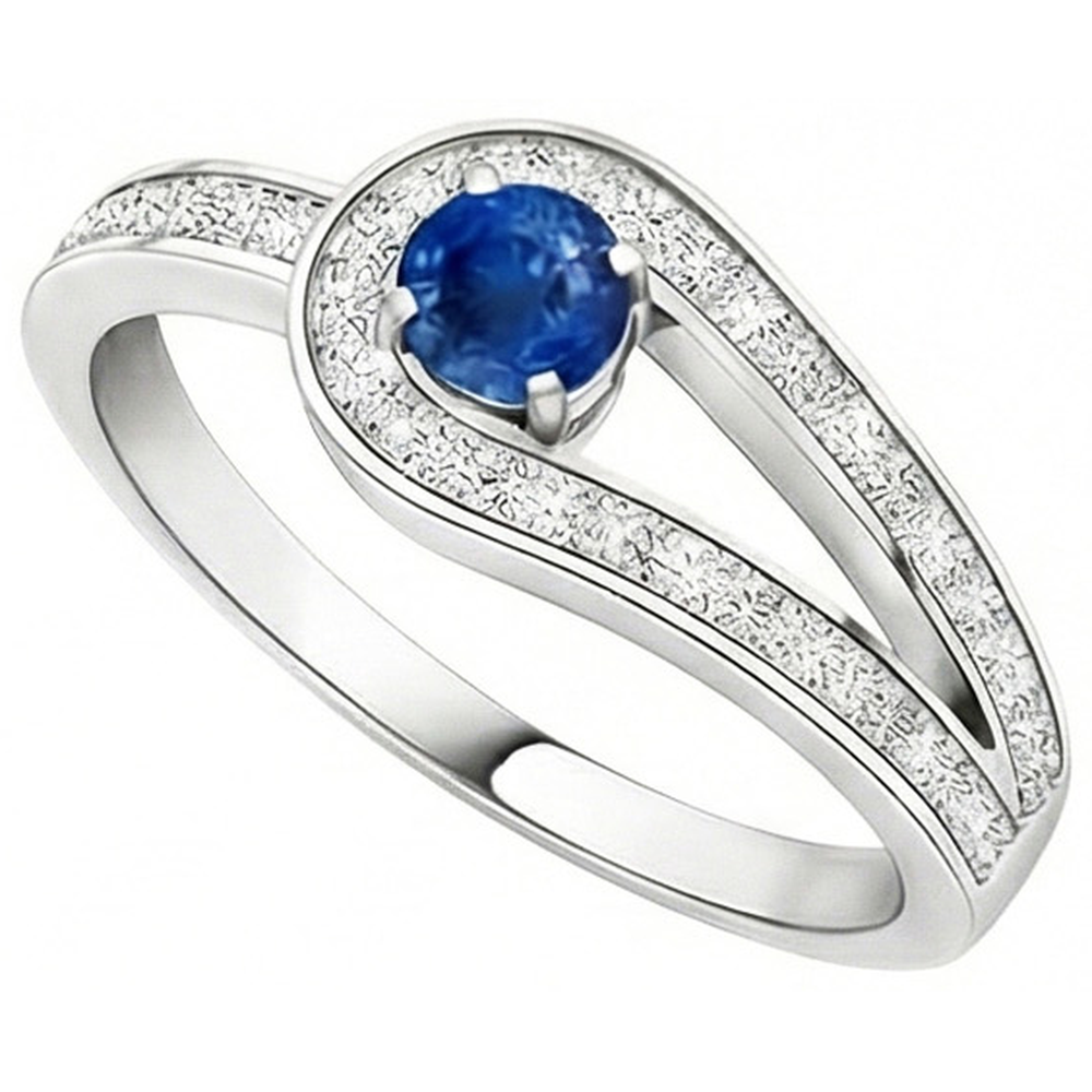 echter round diamant 3.40Karat ring Vorderansicht