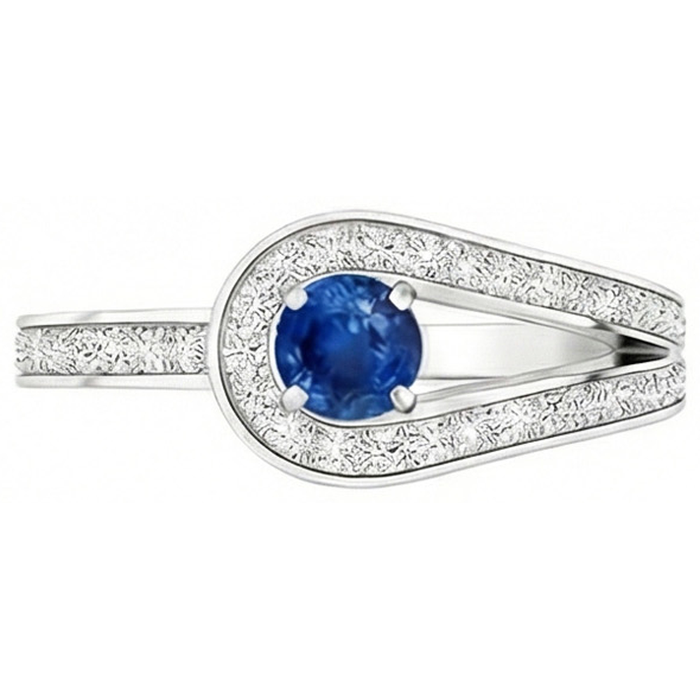 echter round diamant 3.40Karat ring Seitenansicht