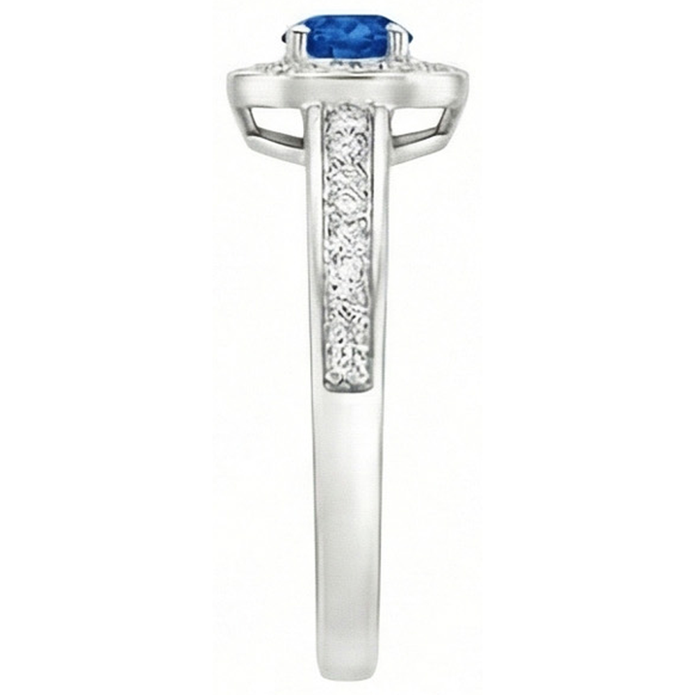 echter round diamant 3.40Karat ring Profilansicht