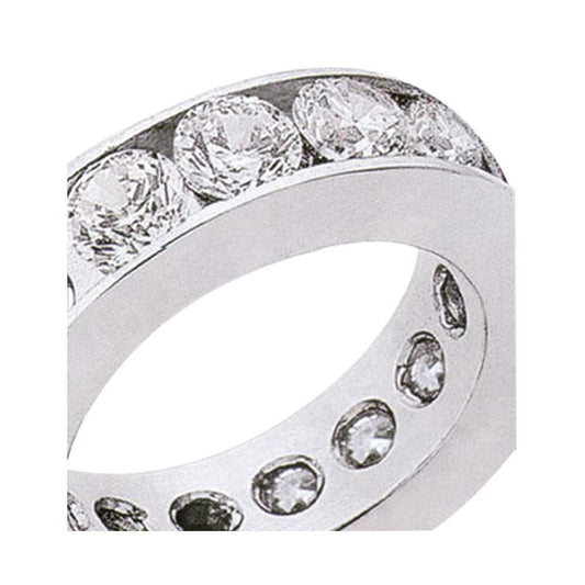 3,40 Karat Runde Brillant Echt Diamanten Ewigkeit Verlobungsband Neu
