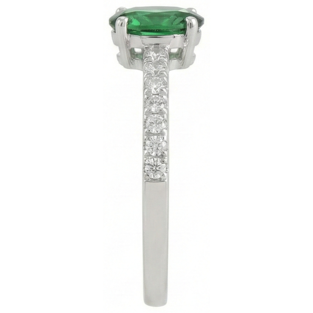 echter oval smaragd 3.5Karat ring Detailansicht