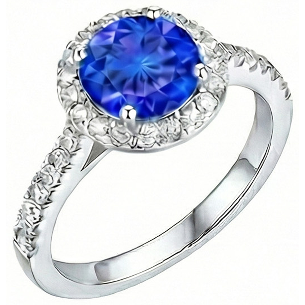 echter round diamant 3.50Karat ring Detailansicht