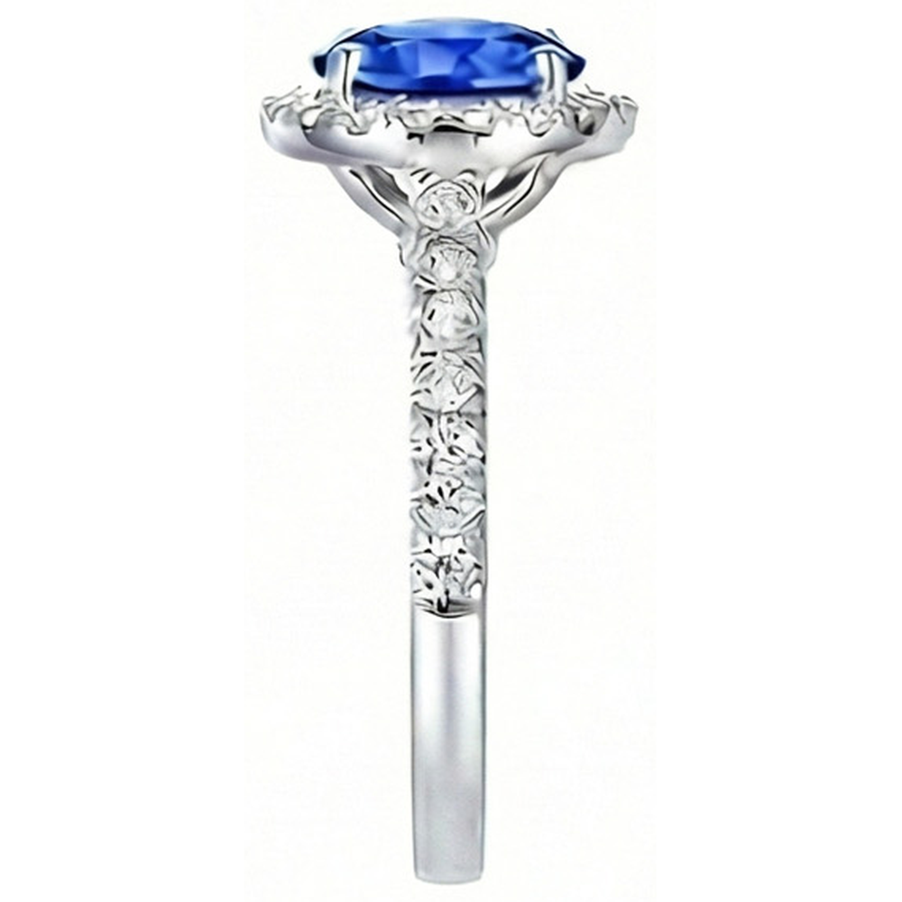 echter round diamant 3.50Karat ring Draufsicht