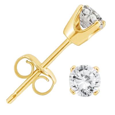 3,50 Karat Echt Diamant Ohrstecker Gelbgold 14K