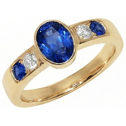 echter oval diamant 3.60Karat ring Vorderansicht