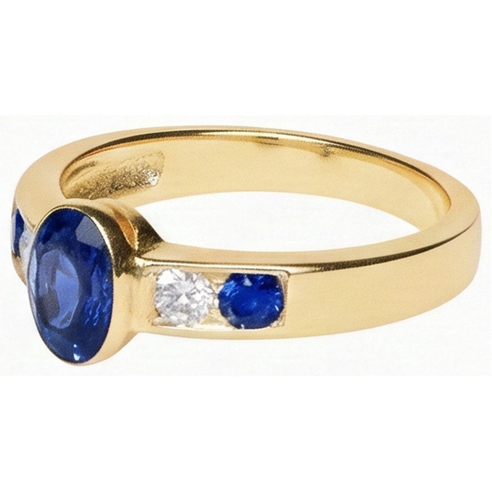 echter oval diamant 3.60Karat ring Detailansicht