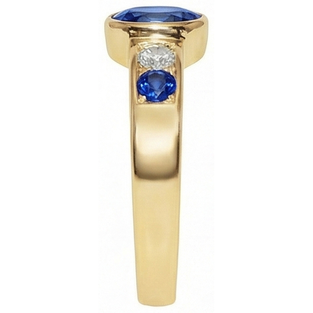 echter oval diamant 3.60Karat ring Draufsicht