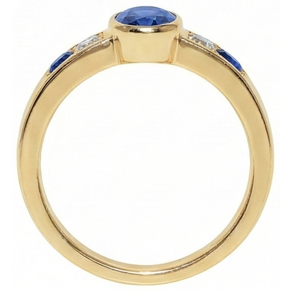echter oval diamant 3.60Karat ring Profilansicht