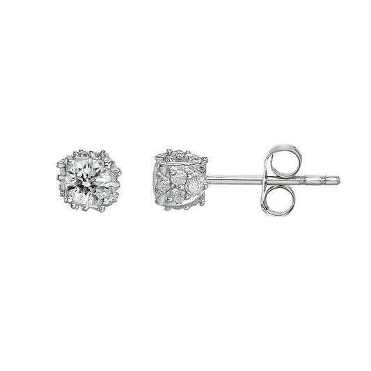 3,60 Ct Runde Brillantschliff Funkelnde Natürliche Diamanten Damen Ohrstecker