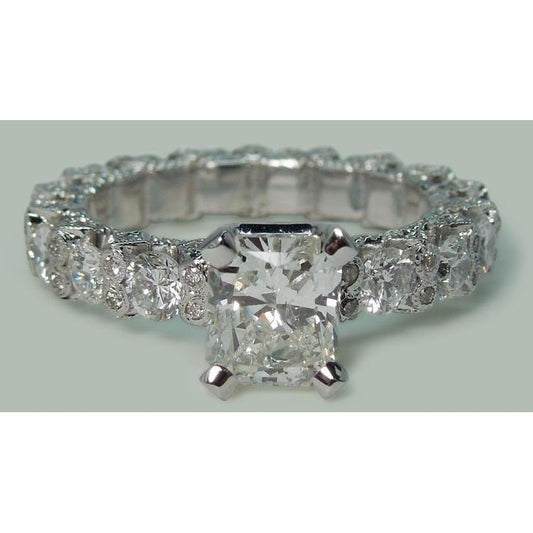 3,75 Ct Ring Mit Strahlenden & Runden Natürliche Diamanten Zum Hochzeitstag