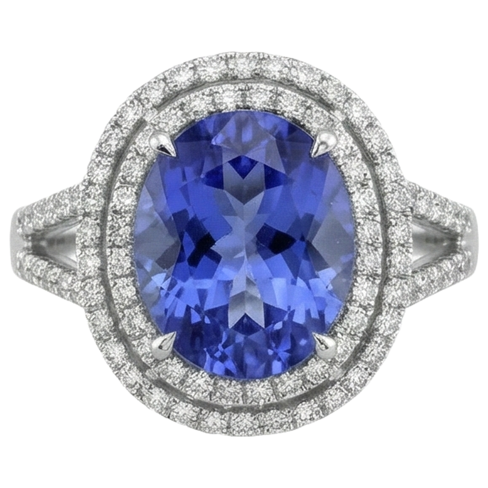 echter round diamant 3.80Karat ring Seitenansicht