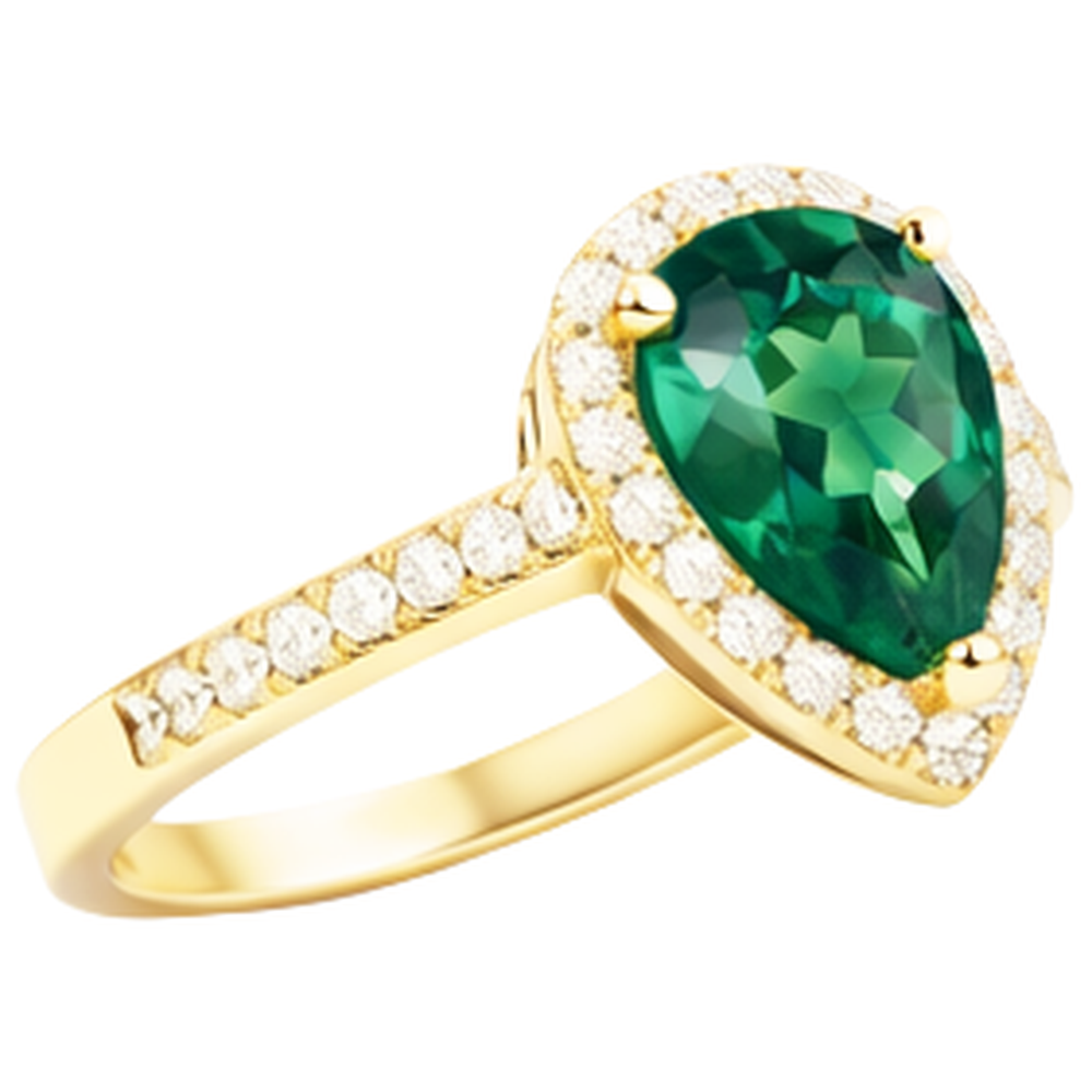 echter round smaragd 3.95Karat ring Detailansicht
