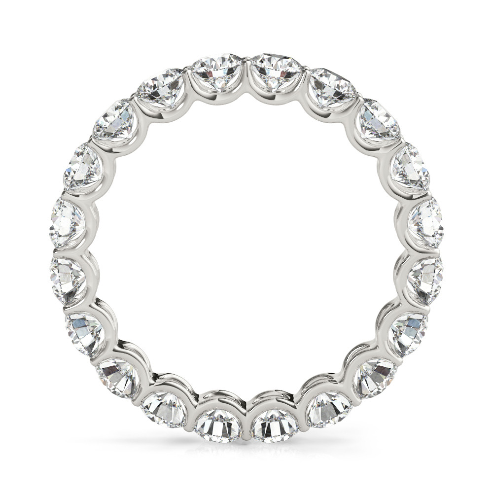 Edler Diamant Rund-Brillant Eternity Band in 14K Weißgold – Frontansicht