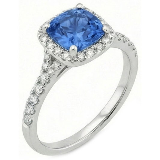 echter round diamant 4.10Karat ring Vorderansicht